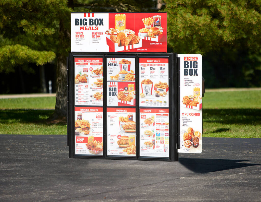 KFC Outdoor Menu Board Signage