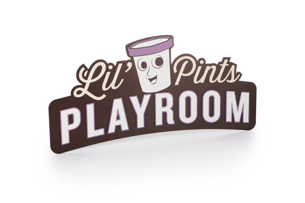 Lil' Pints Playroom Branded Wall Display