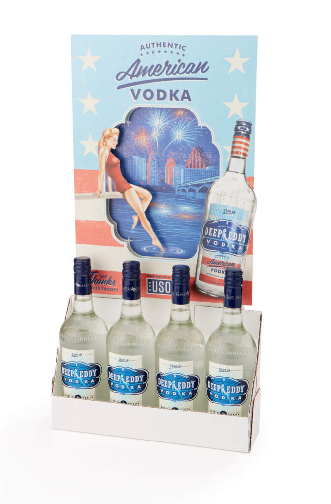 American Vodka Bottle Holder Stand Market Display